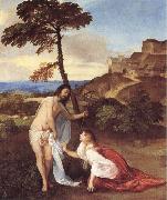 TIZIANO Vecellio Christ and Maria Magdalena Germany oil painting artist